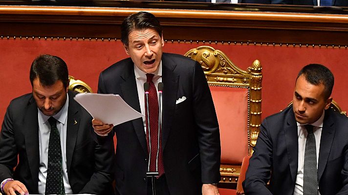 Telediario 1 - Dimite el primer ministro italiano Giuseppe Conte