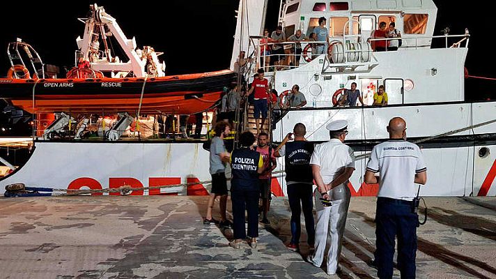 Telediario 1 - La crisis del Open Arms y sus consecuencias