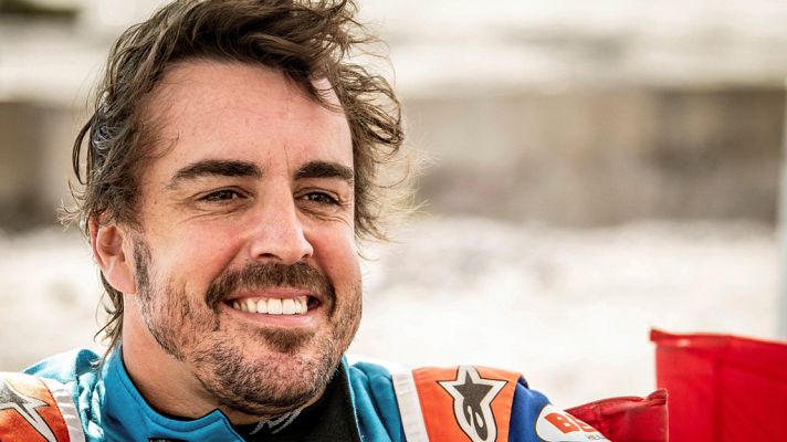 Telediario 1 - Fernando Alonso ha salido muy satisfecho de su pilotaje por el desierto