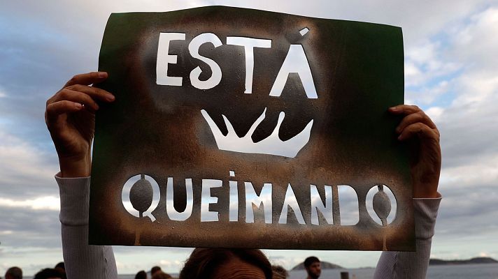 Telediario 1 - Protestas en Brasil y Bolivia por los incendios