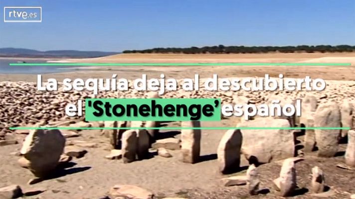  - El 'Dolmen de Guadalperal' emerge de las aguas