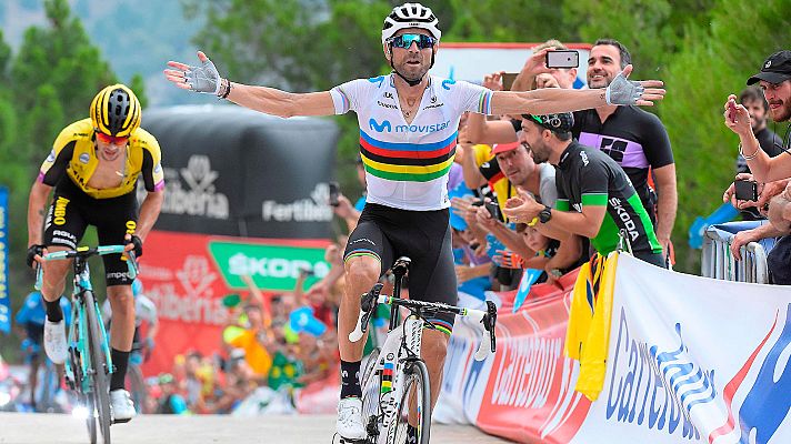Vuelta ciclista a España - Vuelta 2019 | Valverde gana en Mas de la Costa y 'Supermán' recupera el rojo