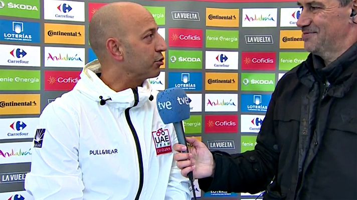 Vuelta ciclista a España - Vuelta 2019 | Josean Matxin: "El tramo de tierra ha ayudado a que el granizo hubiese sido más perjudicial"