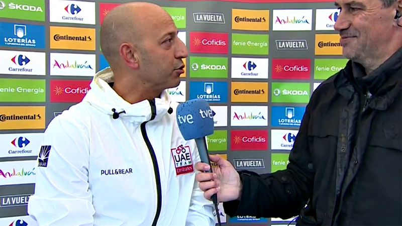 Vuelta 2019: Matxin: "El tramo de tierra ha ayudado a que el granizo hubiese sido más perjudicial" - Vuelta ciclista a España | Ver