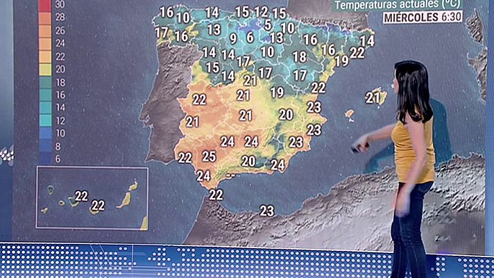 El tiempo - Temperaturas en descenso en Galicia y en área cantábrica y tormentas en el sureste peninsular