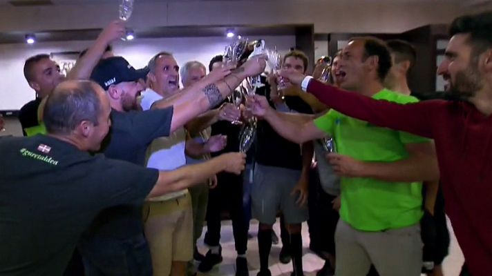 Vuelta ciclista a España - Vuelta a España 2019 | Así celebró el Euskadi-Murias la victoria de Mikel Iturria en Urdax