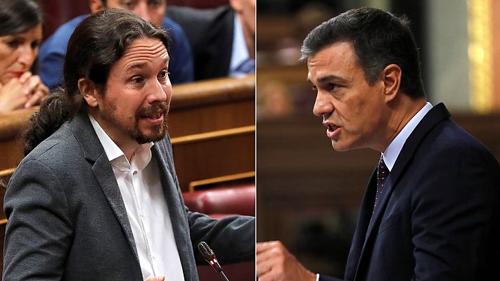 Telediario 1 - Sánchez rechaza negociar 'cara a cara' como le pide Iglesias y ambos se enrocan en sus posturas
