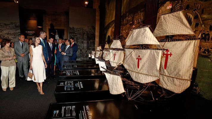 Telediario 1 - Sevilla exhibe por primera vez documentos del viaje de Magallanes y Elcano