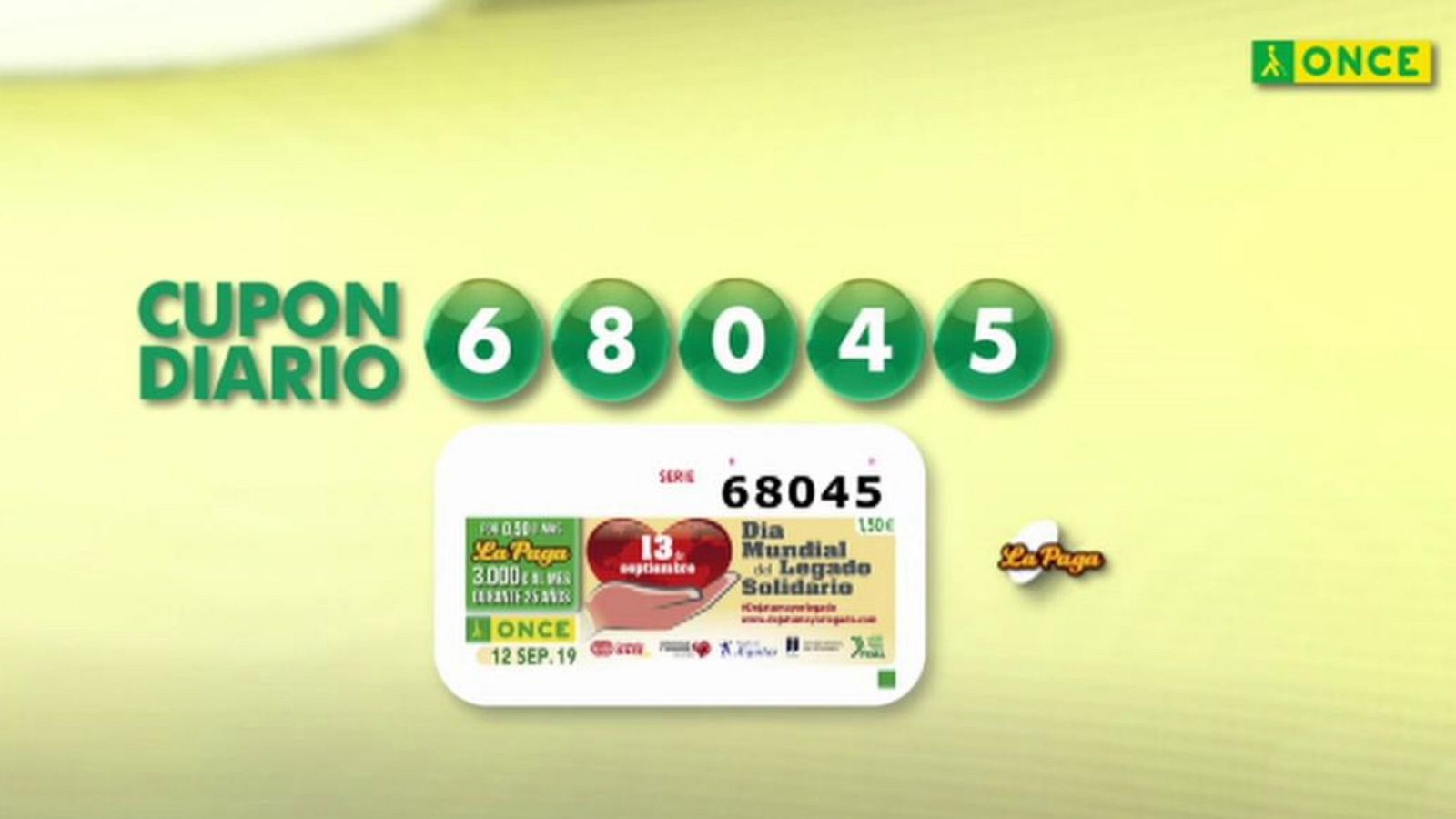 Sorteo ONCE - 12/09/19 - ver ahora