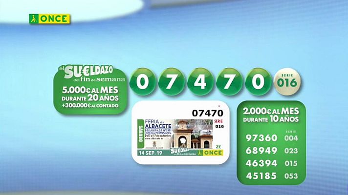 Sorteos ONCE - Sorteo ONCE - 14/09/19