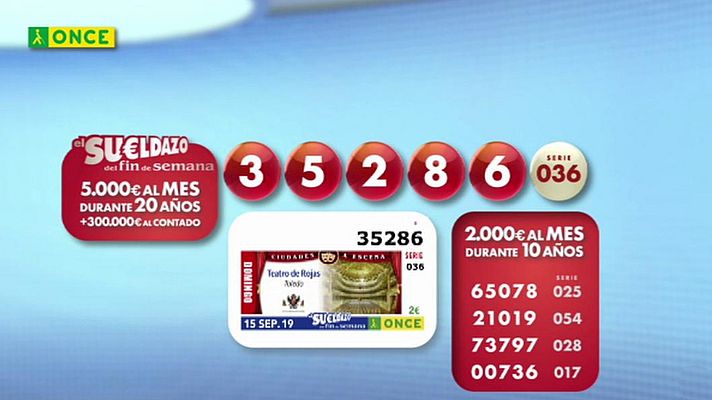 Sorteos ONCE - Sorteo ONCE - 15/09/19