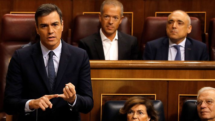 Telediario 1 - Cruce de reproches entre los líderes políticos durante el último Pleno de la legislatura