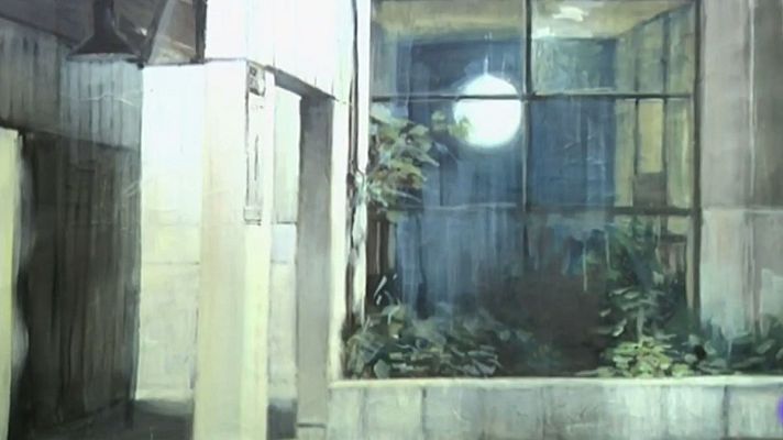 Telediario 1 - Una pintora española reproduce la fachada neoyorquina diseñada por el vanguardista Josep Lluís Sert