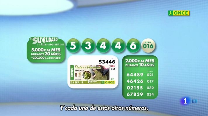 Sorteos ONCE - Sorteo ONCE - 21/09/19