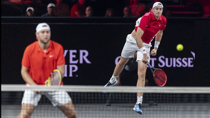 Tenis - Laver Cup 2019. 9º dobles: Federer/Tsitsipas - Isner/Sock