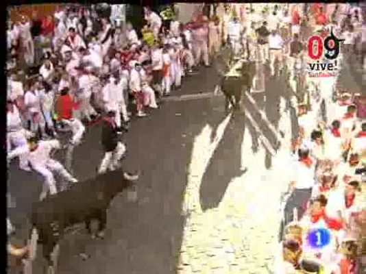 San Fermín - Momento clave del primer encierro