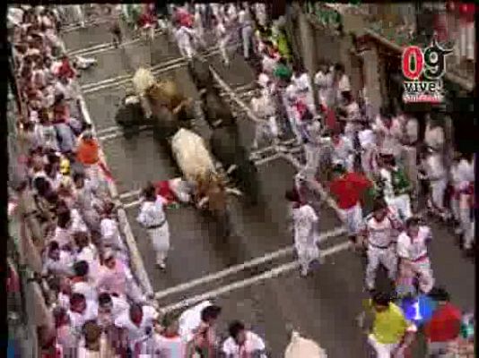 San Fermín - Tropezón en Estafeta. I encierro