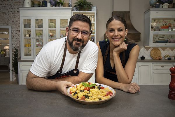 Hacer de comer - Pasta con verduras y presa ibérica al horno