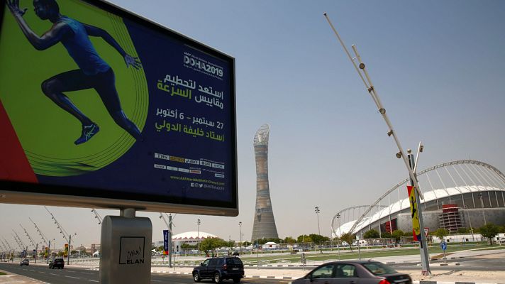 Telediario 1 - Mundial de atletismo | El reto de competir a cuarenta grados en Doha