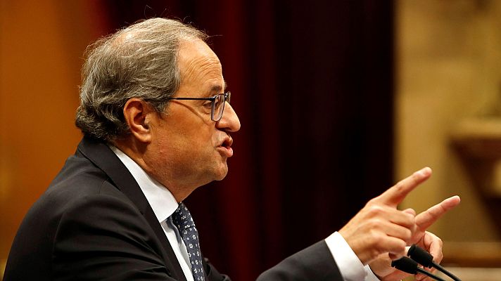 Telediario 1 - Torra condena que se asocie a los independentistas con el "terrorismo"