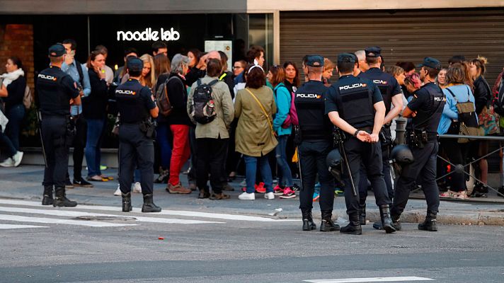 Telediario 1 - Los CDR detenidos declaran en la Audiencia Nacional