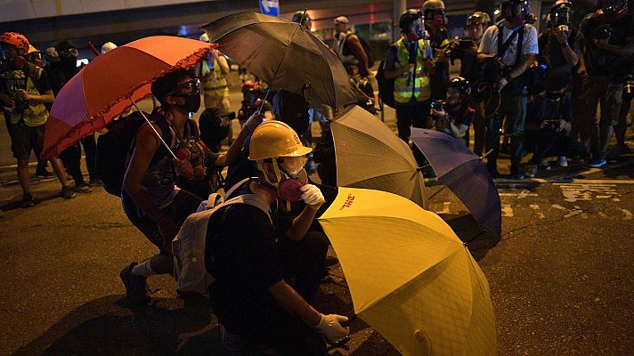 Telediario 1 - Las protestas en Hong Kong marcan el quinto aniversario de la Revolución de los Paraguas