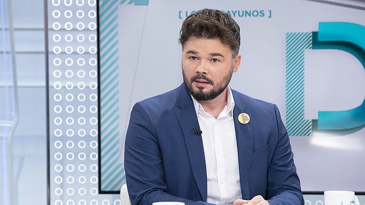 Los desayunos - Rufián (ERC): "No hay idea en política que justifique la violencia, ni la autodeterminación de Cataluña, ni la unión de España"