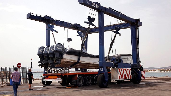 Telediario 1 - Así se destruyen las narcolanchas incautadas