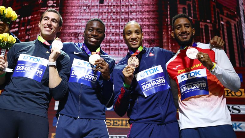 Mundial de atletismo | Ceremonia de entrega de medallas de los 110 metros vallas con Orlando Ortega - Atletismo | Ver