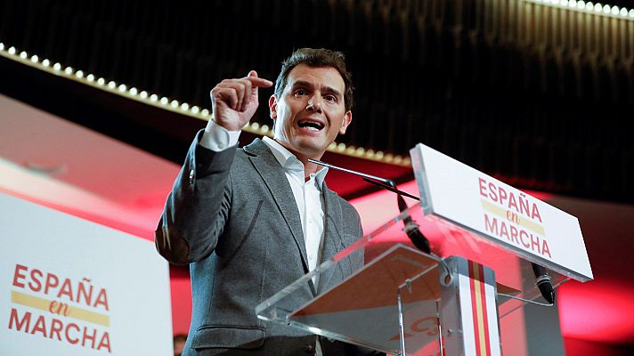 Telediario 1 - Rivera se abre ahora a pactar con Sánchez aunque reconoce que su socio preferente es Casado