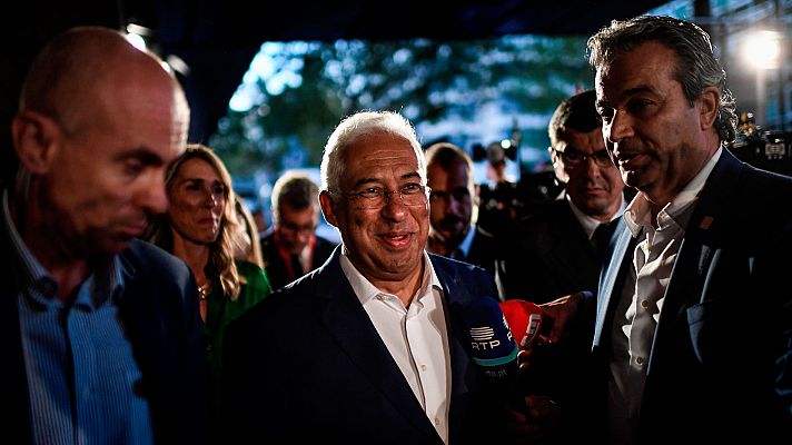 Telediario 1 - Costa gana las elecciones en Portugal, aunque sin mayoría absoluta, según los sondeos a pie de urna