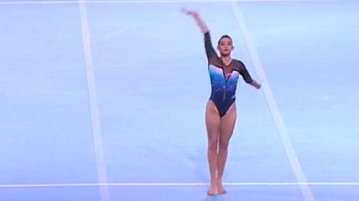 Gimnasia artística - Cintia Rodríguez debuta en la final de un Mundial con 12.600 en suelo