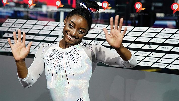 Telediario 1 - Simone Biles, a punto de dejar atrás el récord de medallas de Scherbo