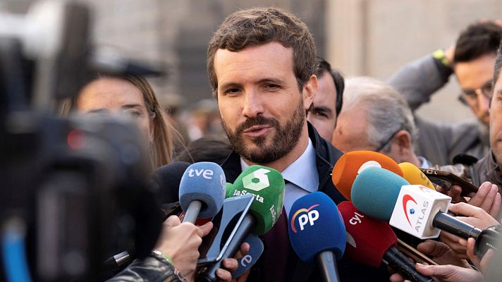 Telediario 1 - Casado quiere la recuperación de competencias de administración penitenciaria y Calvo recuerda que "lo que toca" es ayudar al Gobierno