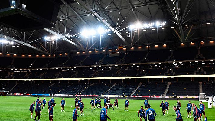 Telediario 1 - El Friends Arena de Solna, escenario del Suecia - España, un estadio de última generación