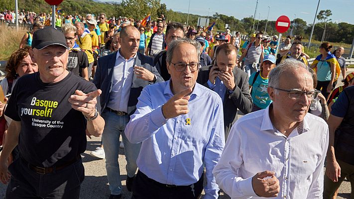 Informativo 24h - Torra no condena la violencia y se une a las marchas independentistas