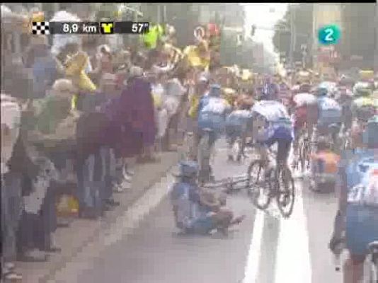 Tour de Francia - Una caída provoca un corte
