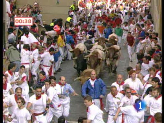 San Fermín - Peligroso IV encierro. Plaza Ayto