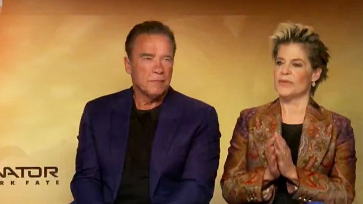 Telediario 1 - Arnold Schwarzenegger: "Terminator es el mayor héroe y el mayor villano"