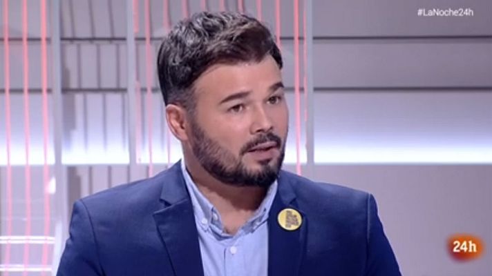La noche en 24h - Entrevista completa a Rufián en La Noche en 24 horas