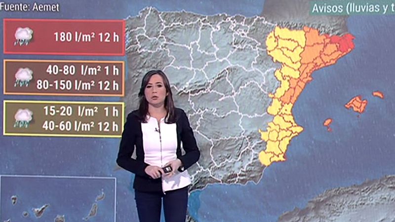 El tiempo: Avisos por las lluvias de la gota fría en el este peninsular