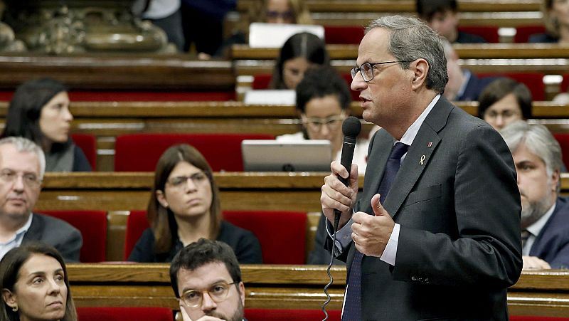 Torra cuestiona a los Mossos y pide que se investigue su actuación durante las protestas en Cataluña