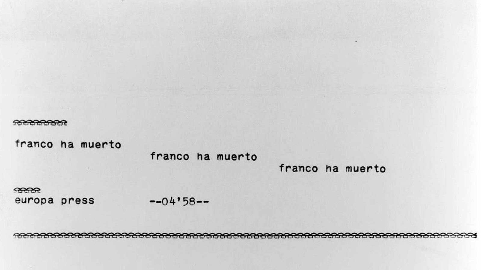 La primicia de la muerte de Franco
