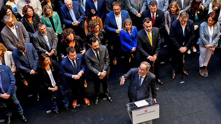 Telediario 1 - Torra insiste en que ejercer el derecho a la autodeterminación "ya no tiene camino de retorno"