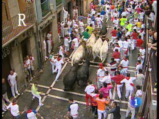 San Fermín - V encierro. La manada en Estafeta