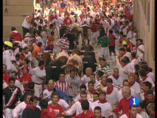 San Fermín - V encierro. Primer susto en el Ayto