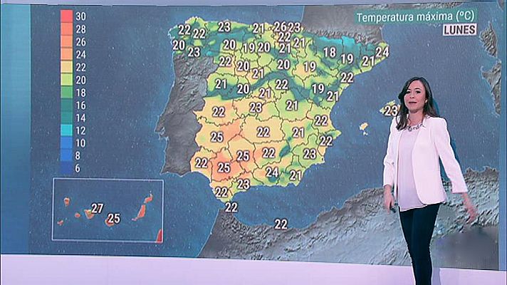 El tiempo - Las temperaturas se mantienen por encima de la media y un nueve frente dejará lluvias en Galicia