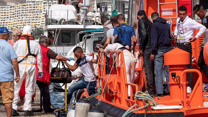 Telediario 1 - Aumenta la llegada de inmigrantes subsaharianos a Canarias