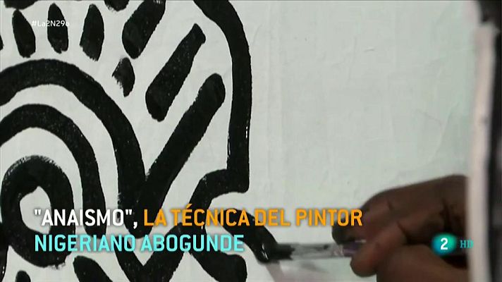 La 2 Noticias - "Ainaismo", la particular técnica del pintor nigeriano Abogunde