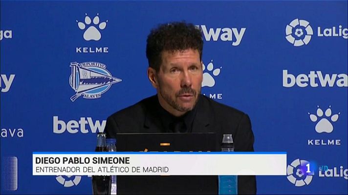 Telediario 1 - Simeone y Garitano alaban el "golazo" de Lucas Pérez